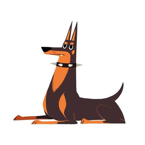 Julian on Instagram: “I wanna try to draw some daily doggos again. We'll see how this goes :P #dogs #doberman #dailydoggo #illustration #pets #animals…” Doberman Character Design, Doberman Illustration, Doberman Drawing, Dogs Doberman, Doberman Art, Animal Studies, Spooky Night, Dog Sketch, Animal Character