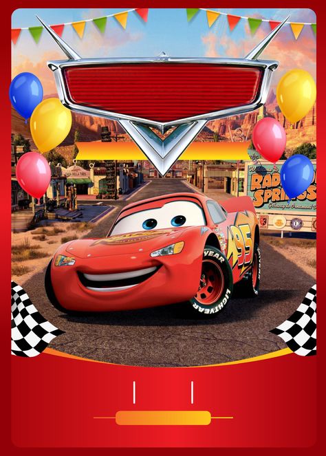 Mc Queen Cars, Queen Birthday Party, Car Birthday Party Invitations, Cars (disney) Party, Cars Invitation, Cars Birthday Invitations, Baby Birthday Invitations, Disney Cars Birthday, Cars Birthday Party Disney