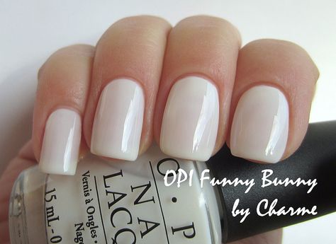 opi funny bunny - Google Search Opi Manicure, Nails Neutral, Bunny Nails, Funny Bunny, White Nail Polish, Super Nails, Nails Polish, White Nail, Neutral Nails