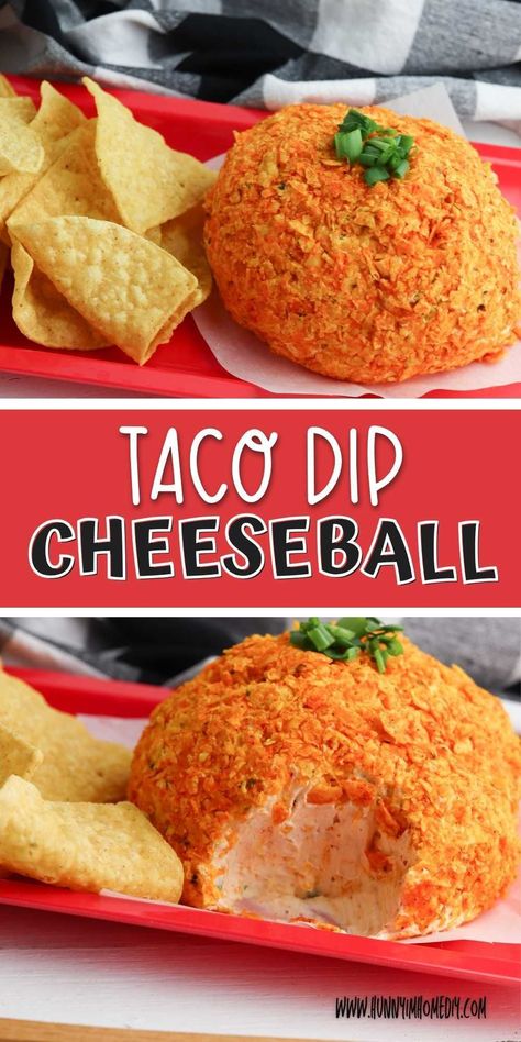 Nacho Cheese Ball, Gender Reveal Finger Foods Ideas, Taco Cheese Ball Recipes, Dorito Cheese Ball, Christmas Taco Cheese Ball Wreath, Taco Cheeseball, Finger Foods For New Years Eve, Mexican Cheeseball, Finger Foods For Gender Reveal Party