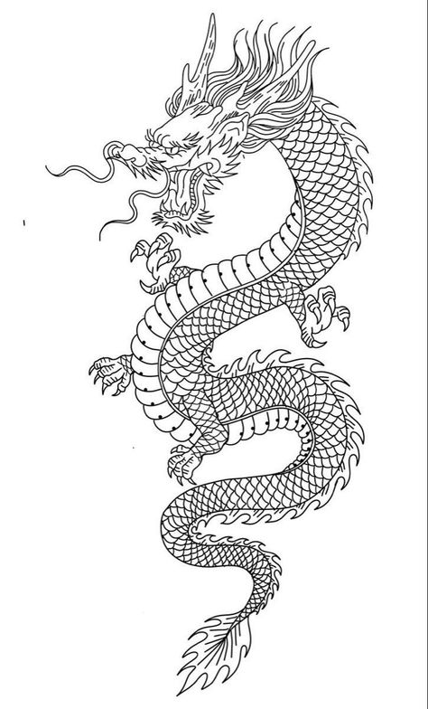 Dragon Tattoo Outline, Cyberciligism Tattoo, Dragon Hand Tattoo, Dragon Tattoo Stencil, Aquaman Film, Traditional Tattoo Stencils, Tattoo Prints, Dragon Tattoo Sketch, Japanese Tattoos For Men