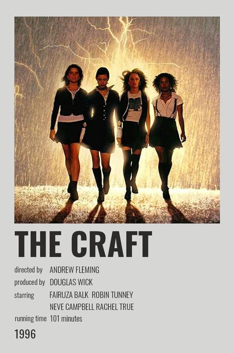 Halloween Movie Poster, October Movies, The Craft 1996, The Fall Movie, The Craft Movie, Movies To Watch Teenagers, Iconic Movie Posters, Movie Card, New Movies To Watch