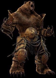 urso com armadura Werewolf Art, Guild Wars, Fantasy Beasts, Fantasy Monster, Mythical Creatures Art, Bear Art, Creature Concept Art, Fantasy Warrior, Arte Fantasy