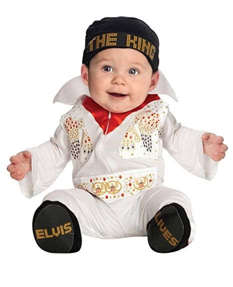 Baby's First Halloween: 84 Cute Newborn Costume Ideas For 2019 Elvis Costume, Newborn Costume, Baby Kostüm, Onesie Costumes, Baby First Halloween, Couples Halloween, Boy Halloween Costumes, Toddler Costumes