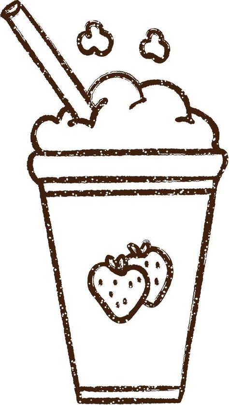 Strawberry Smoothie Charcoal Drawing Smoothie Drawing, Charcoal Smoothie, Coffee Shelf, Vector Character Design, Drawing Drawing, Easy Smoothies, Strawberry Smoothie, Vector Character, Charcoal Drawing