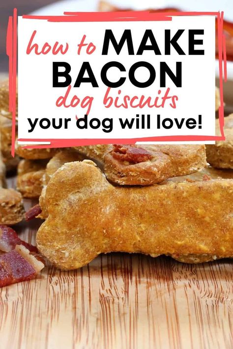 Peanut Butter Bacon, Bacon Dog Treats, Dog Cookie Recipes, Homemade Pet Treats, Bacon Dog, Pet Treats Recipes, Make Bacon, Dog Treats Homemade Easy, Easy Dog Treat Recipes