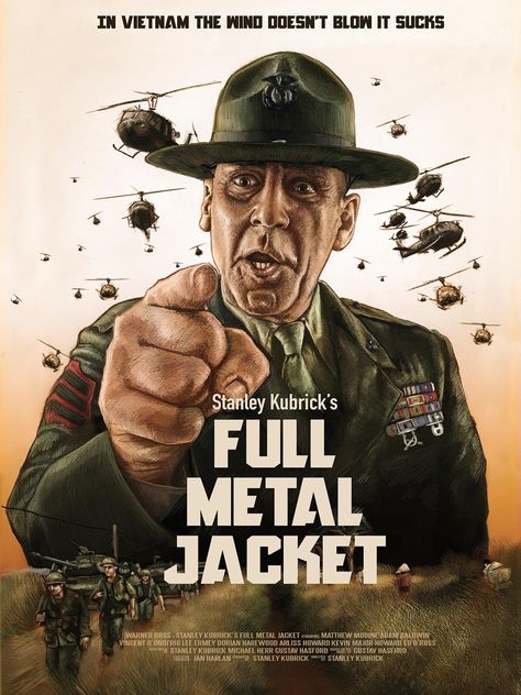 Theater Posters, Film Cult, Metal Jacket, Full Metal Jacket, Best Movie Posters, Classic Movie Posters, Movie Posters Design, British American, Cinema Posters