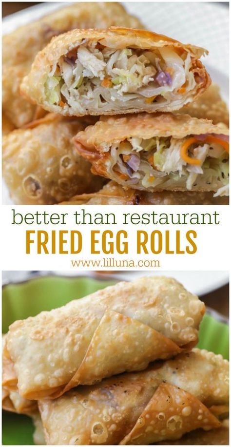 Fried Egg Rolls, Egg Roll Recipe, Homemade Egg Rolls, Homemade Chinese Food, Chicken And Veggies, Mapo Tofu, Authentic Chinese Recipes, Chinese Cooking Recipes, Egg Roll Recipes