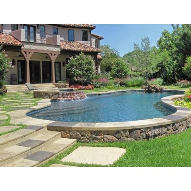 Traditional Pool, Pool Design Ideas, Semi Inground Pools, Above Ground Pool Decks, Backyard Pool Landscaping, Above Ground Swimming Pools, Large Backyard, Dream Pools, Landscape Architects