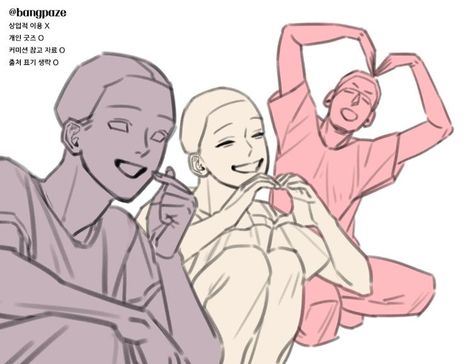 Romantic Pose Reference, Dynamic Poses Two People, Polyamory Drawing Base, 3 Person Pose Reference, Anime Anatomy, Poses Manga, Sketch Poses, Body Reference Drawing, Drawings Of Friends