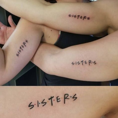 Sisters inspired FRIENDS tattoo | www.otziapp.com Tattoo Ideas Pictures, Cute Sister Tattoos, 27 Tattoo, Sister Tattoo Ideas, Cousin Tattoos, Sister Tattoo Designs, Sisters Tattoo, Matching Sister Tattoos, Sister Tattoo