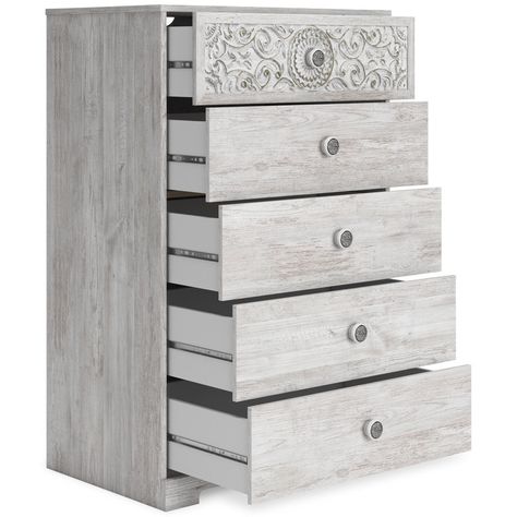 Restful Bedrooms, Three Drawer Chest, Queen Panel Beds, Storing Clothes, Tall Dresser, Whitewash Wood, 5 Drawer Chest, Bedroom Retreat, Furniture Showroom