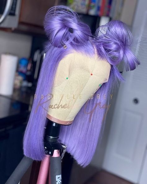 Purple Bob, Creative Hair Color, Wigs Short, Bob Lace Front Wigs, Hair Color Pastel, Lace Front Human Hair Wigs, Pretty Hair Color, Dope Hairstyles, Lace Front Human Hair