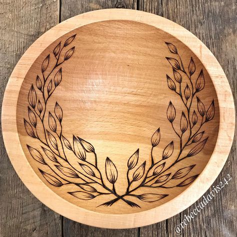 Rebecca Davis on Instagram: “One of my newer designs I’m still working on tweaking. #pyrography #woodworking #woodburning #woodburningart #woodart #wooddesign #vermont…” Rebecca Davis, Wood Burn Designs, Wood Burning Art, Still Working, Long Hair Cuts, Pyrography, Lathe, Wood Design, Wood Burning