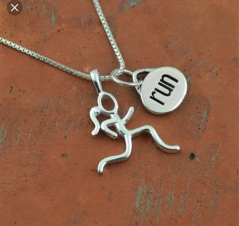 Runners Jewelry, Running Necklace, Running Jewelry, Run Like A Girl, Run Runner, Track Shoes, Runner Girl, Gifts For Runners, Run Happy