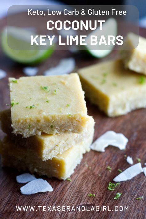 Keto Key Lime Bars, Key Lime Bars, Lime Bars, Boiled Egg Diet Plan, Refreshing Desserts, Low Carb Gluten Free, Granola Girl, Keto Cookies, Key Lime