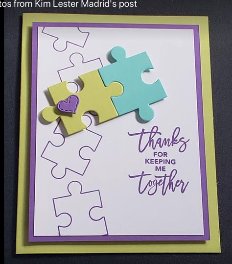 Puzzle Piece Art, Puzzle Piece Crafts, Puzzle Cards, Valentines Day Cards Handmade, Cards Valentines Day, Love You To Pieces, Puzzle Crafts, Cards Valentines, Diy Gift Set