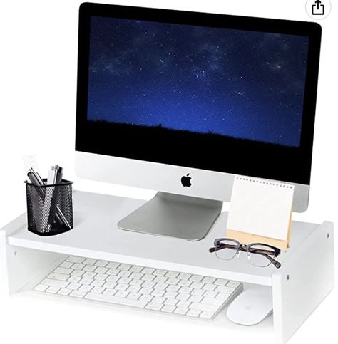 Price: $21.77 Wood Monitor Stand, Computer Shelf, Computer Monitor Stand, Printer Computer, Tv Holder, Computer Riser, Home Office White, Home Office Black, Computer Stand For Desk