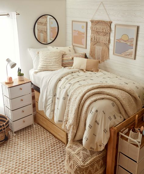 college dorm room ideas  aesthetic  boho college dorm room ideas minimalist boho  college dorm room inspo boho small dorm room inspo  aesthetic small dorm room inspo  cozy small bedroom inspo dorm room Dorm Room Layouts, Pink Dorm Rooms, College Dorm Room Inspiration, Small Dorm Room, Dream Dorm Room, Boho Dorm Room, Small Dorm, Cozy Dorm Room, Dorm Room Styles