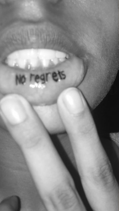 Aesthetic Lip Tattoos, Fbgm Lip Tattoo, Snap Tattoo Ideas, Tattoo Inside Lip, Yolo Lip Tattoo, Inside Lip Tattoos Aesthetic, Sweetheart Tattoo Words, Inside Lip Tattoos Ideas, Underlip Tattoos