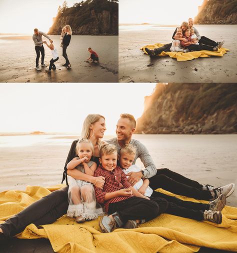 family photography at washington state beach Oregon Coast Family Photos, Algarve Photoshoot, Family Beach Pictures Outfits, Adventurous Family, Beach Picture Outfits, Fam Photos, Coast Photography, Beach Photography Family, Beach Photo Session