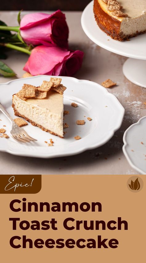 Cereal Crust Cheesecake, Cereal Cheesecake Recipes, No Bake Cinnamon Toast Crunch Cheesecake, Cinnamon Toast Crunch Crust, Cinnamon Crunch Cheesecake, Cinnamon Toast Crunch Cereal Recipes, Cinnamon Toast Cheesecake, Cinnamon Toast Crunch Cheesecake Recipe, Diy Deserts