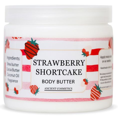 Strawberry Butter, Coconut Oil Body, Strawberry Girl, Strawberry Lemon, Smell Goods, Sugar Cake, Pink Strawberry, Bath And Body Care, Damaged Hair Repair