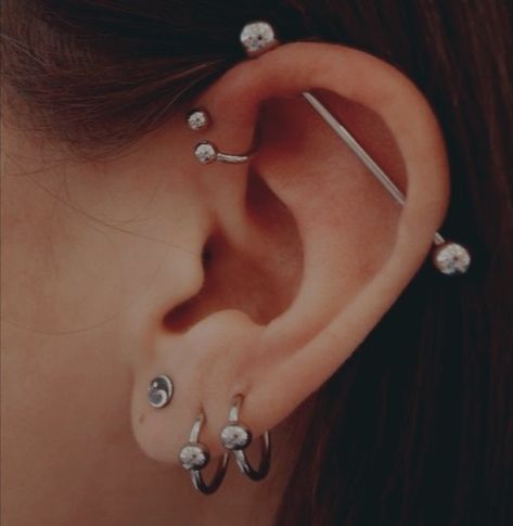 Piercings Transversal, Earring Aesthetic, Piercing Transversal, Piercing Inspiration, Dr Wardrobe, Piercing Inspo, Cool Piercings, Earrings Aesthetic, Cute Piercings