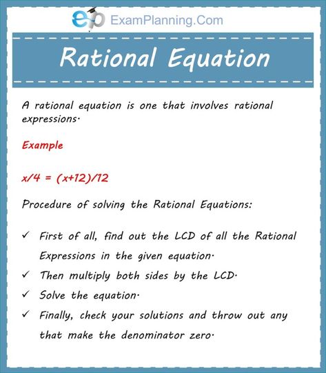 Rational Equations, Rational Expressions, Math Help, Math Tricks, Test Prep, Word Problems, Equations, Study Tips, Both Sides