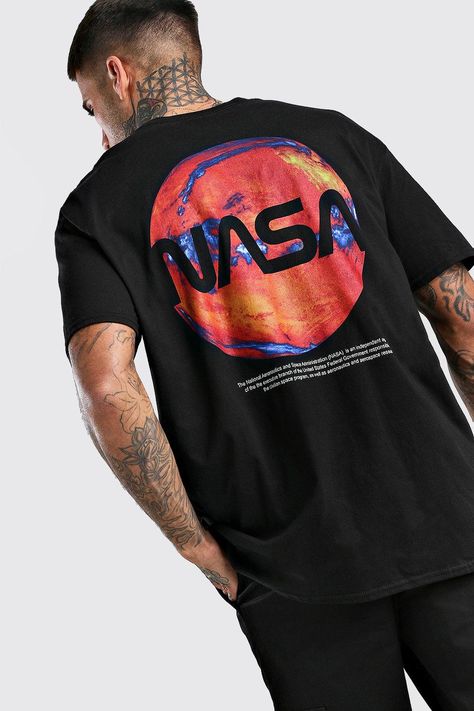 Oversized NASA Back Print License T-Shirt #AFF, , #AFF, #ad, #NASA, #Shirt, #License, #Oversized Nasa Tshirt, Mens Printed T Shirts, Nasa Shirt, Mens Graphic T, Shirt Design Inspiration, Shirt Print Design, Latest T Shirt, Printed T Shirts, Mens Vintage