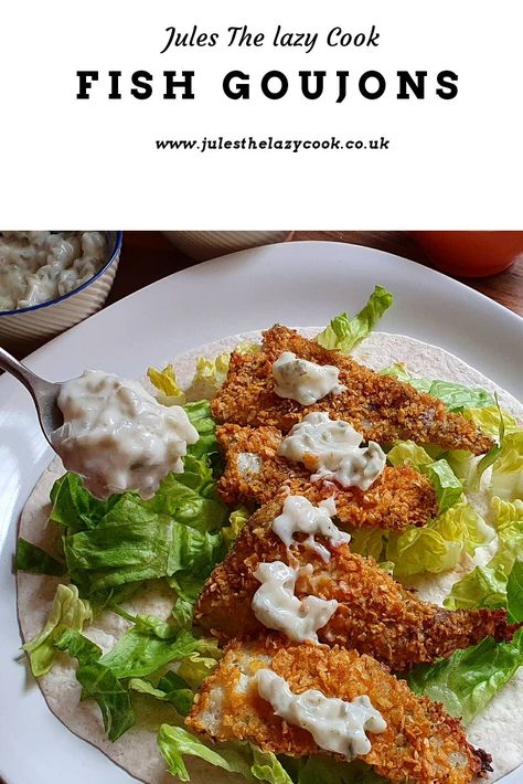 Lovely crispy fish Goujons Fish Goujons, Crispy Fish, Eating Fish, Tartar Sauce, Health Dinner, Health Dinner Recipes, Meal Recipes, Evening Meals, Fish And Seafood