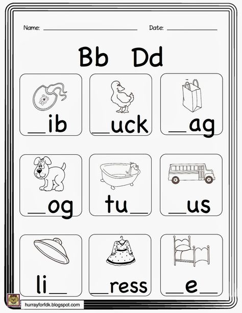 https://drive.google.com/file/d/0B9CrJtkN2esrNzQ5WUZ1dVRqclU/edit?usp=sharing B And D Worksheets, B D Reversal, D Worksheet, B And D, Phonics Worksheets Free, Kindergarten Phonics Worksheets, Kindergarten Phonics, Free Preschool Worksheets, Blend Words