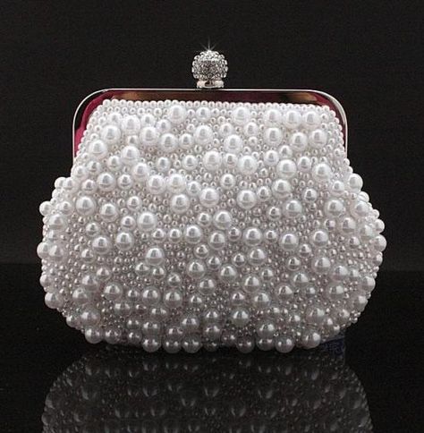 Bling wedding clutch ivory rhinestone handmade gem silver champagne black crystal pearl bridal clutch purse bag gift for bride bridesmaid Bridal Clutch Purse, Pearl Clutch Bag, Bridal Clutches, Beaded Clutch Bag, Pearl Clutch, Bride Bag, Clutch Bag Wedding, Bridal Purse, Bridal Bag