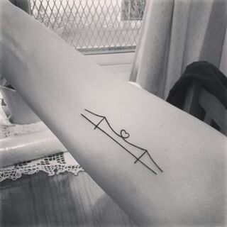 Bridge Tattoo, Sister Tat, Nyc Tattoo, Arrow Tattoos, Wrist Tattoo, Little Tattoos, Wrist Tattoos, The Covenant, Tattoo Images