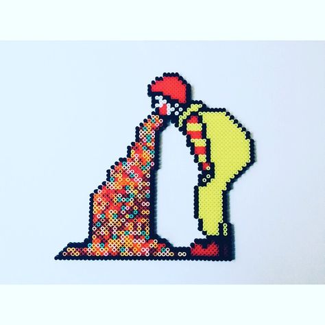 McDonald's  #hamabeads #hamaperler #perler #perlerbeads #hama #pixelart… Barbie Perler Beads, Diy Mcdonalds, Rave Beads, Bass Canyon, Love Pixel, Rave Ideas, Melty Bead Designs, Melt Beads Patterns, Lost Lands