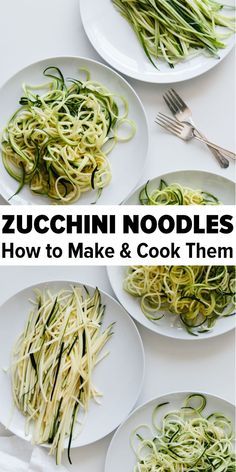 Cook Zucchini Noodles, Cook Zucchini, Zucchini Noodle Recipes, Zoodle Recipes, Recipes Learn, Keto Vegan, Spiralizer Recipes, Veggie Noodles, Resep Diet