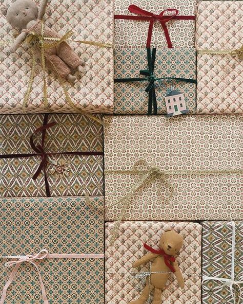 Ribbons Galore, Recycled Wrapping Paper, Xmas Wrapping Paper, White Wrapping Paper, Hard At Work, Christmas Aesthetic, Christmas Gift Wrapping, Holly Jolly, Christmas Wrapping