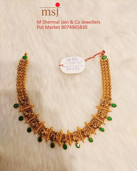 Light Weight Gold Jewellery With Grams, Kameshwari Jewellery Necklace, 30 Grams Gold Necklace Indian, 30grams Gold Necklace Designs, Wedding Jewellery Designs, Gold Temple Jewellery, Gold Jewelry Simple Necklace, Gold Necklace Indian Bridal Jewelry, Gold Bridal Jewellery Sets