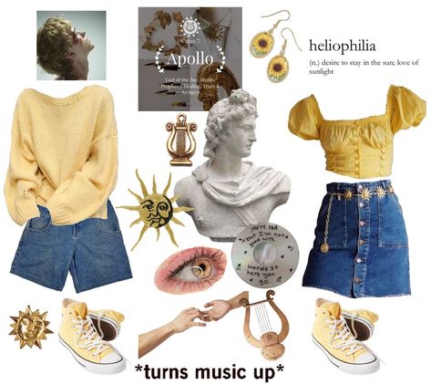 Cabin 7- Apollo Outfit | ShopLook Child Of Apollo Outfit, Demigod Outfits, Apollo Outfits, Apollo Outfit, Apollo Inspired Outfits, Cabin 7 Aesthetic, Apollo Aesthetic Outfit, Daughter Of Apollo, Cabin 7 Apollo Aesthetic