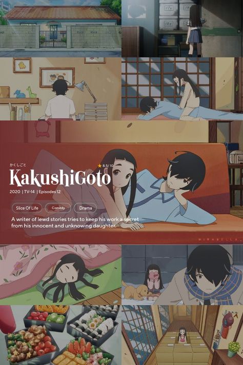 A writer of lewd stories tries to keep his work a secret from his innocent and unknowing daughter. Cozy Animes To Watch, School Animes To Watch, Where To Watch Anime, All Studio Ghibli Movies, Cozy Anime, Anime Recs, Anime To Watch, Good Animated Movies, Best Animation