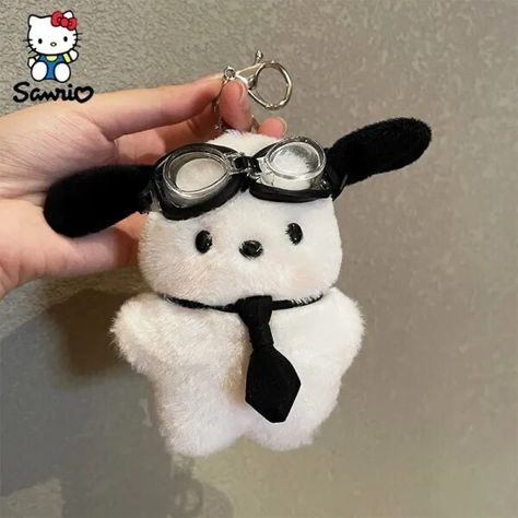 Plushies Sanrio, Cute Pochacco, Blush Accessories, Sanrio Keychain, Car Mirror Decorations, Christmas Gift Sale, Self Defense Keychain, Car Charms Mirror, Cartoon Bag