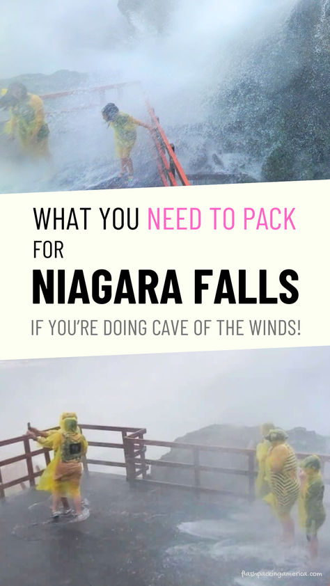 Niagara Falls New York. Visit the blog for what to pack for Niagara Falls if you're doing Cave of the Winds! This is a must-do as part of a western New York road trip from Buffalo NY or Rochester NY! what to pack for niagara falls. packing list. how to keep phone dry at niagara falls. cheap waterproof phone case pouch. camera. us travel destinations. things to do in Niagara Falls USA. road trip from NYC. new york state parks vacation. flashpacking america niagara falls. Niagara Falls Things To Do, Fall Weekend Trip, New York Road Trip, Niagara Falls Vacation, Fall Packing List, Niagara Falls Usa, Niagara Falls Trip, Fall Packing, Ny Travel