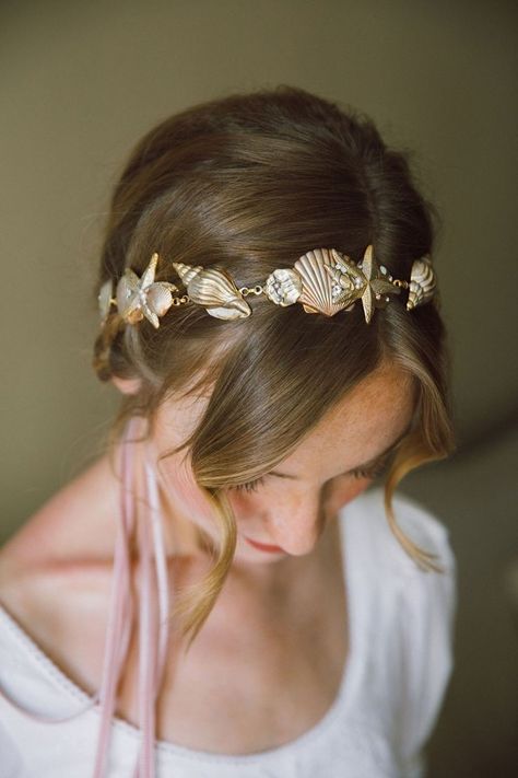 Seashell Headpiece, Seashell Crown, Wedding Headpieces, Mermaid Crown, Hair Chains, Bridal Crown, Headpiece Wedding, Wedding Headpiece, Head Accessories