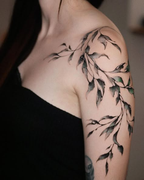 Foliage Tattoo, Edgy Tattoos, Blatt Tattoos, Polish Tattoos, Mastectomy Tattoo, Bestie Tattoo, Wildflower Tattoo, Stylish Tattoo, Muster Tattoos