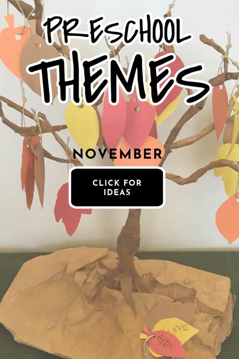 These November crafts for preschoolers are the perfect addition to your fall lesson plans. Make them during craft time, turn them into an autumn station, use them as fun morning work, or create them at home. #november #preschool #craftsforkids #twitchetts November Lessons For Preschool, November Toddler Lesson Plans, Preschool Themes For November, November Themes Preschool, November Curriculum For Toddlers, November Art Projects For Kids Preschool, November Preschool Lesson Plans, November Toddler Themes, Preschool November Themes