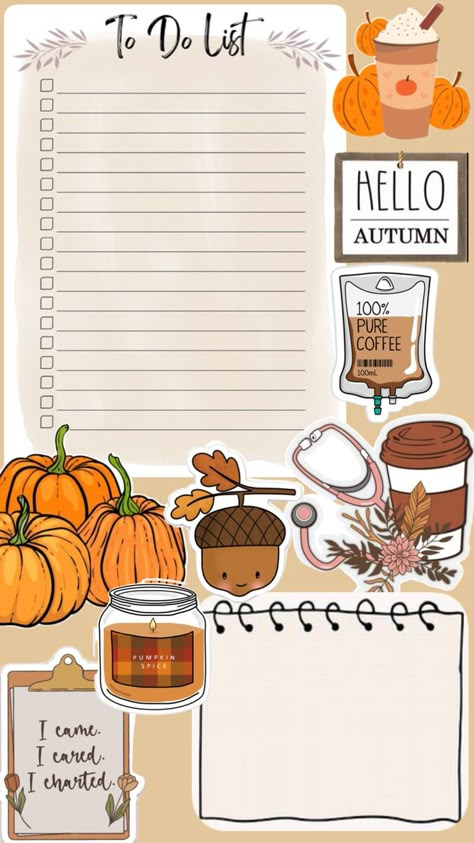 Autumn To Do List, Calendar Doodles, Print Planner, Hello Kitty Christmas, Scrapbook Stickers Printable, Bullet Journal Design Ideas, Planner Scrapbook, Cute Patterns Wallpaper, Journal Design