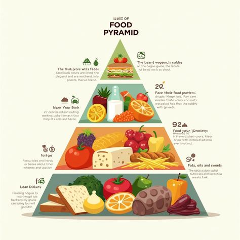 Navigating the Path to Wellness: Unveiling the Healthy Eating Food Pyramid Vegetarian Food Pyramid, Pyramid Infographic, Healthy Eating Pyramid, Nutrition Infographic, Balanced Eating, Vibrant Food, Food Pyramid, Portion Sizes, Sugary Food