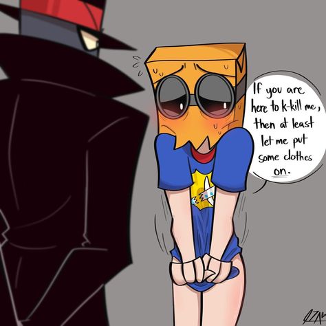 Paperhat Villainous, Black Hat X Dr Flug Comic, Villainous Paperhat, Black Hat X Dr Flug, Character Tropes, Dr Flug, Comic Villains, Paper Hat, Silly Images