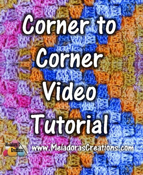 Meladoras Creations  |    Corner to Corner Crochet Stitch Tutorial Corner To Corner Crochet Blanket, Corner To Corner Crochet Pattern, Crochet C2c Pattern, C2c Crochet Pattern Free, Crochet Stitch Tutorial, C2c Crochet Blanket, Corner Crochet, Corner To Corner Crochet, Crochet Geek