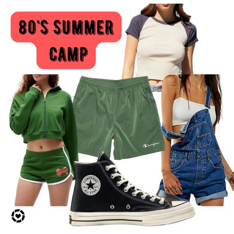 80s Summer Camp, Summer Camp Vibes, 80s Summer, Nylon Shorts, Camp Vibes, Camp Counselor, Dolphin Shorts, Camp Fire, Baseball Tees